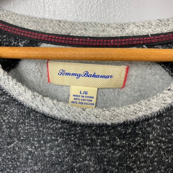 TOMMY BAHAMA Gray Fleece Pullover Sweater - Picture 4 of 5